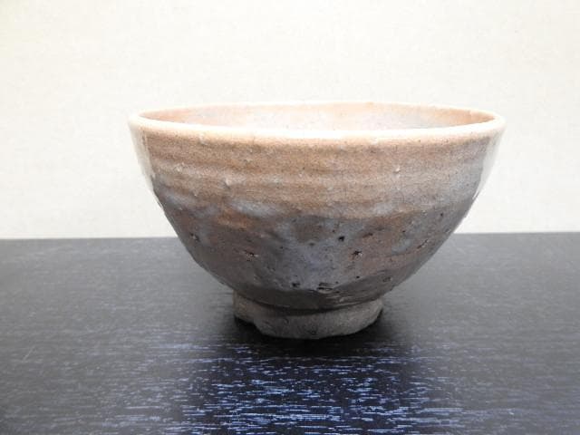 三葉葵紋入茶碗　萩焼　合わせ箱　MA264