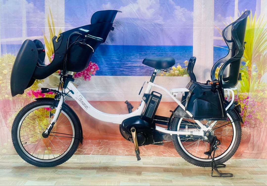 パスキス12AH⭐️激レアモデル！ヤマハ子供乗せ電動アシスト自転車Y3273