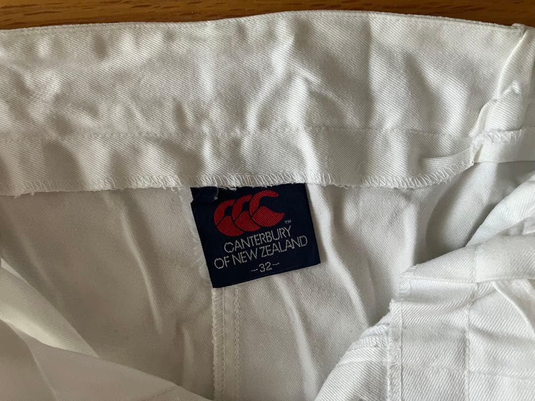 【貴重】カンタベリー／イングランド型ラグビーパンツ（白・中古）32インチ