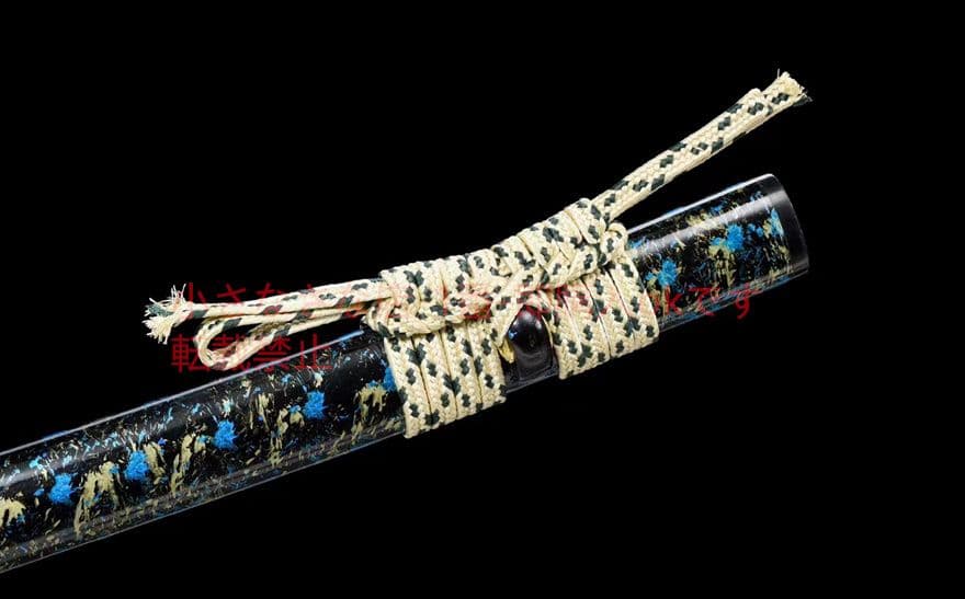 青武士刀「荷影」の炭化鋼焼き   古兵器 武具　刀装具　日本刀　模造刀 居合刀