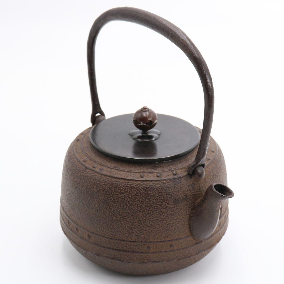 釜師 佐藤浄清造 万代屋 鉄瓶 茶道具 共箱共布　SC567　YSy