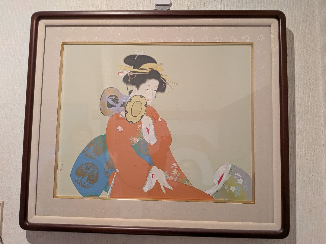 SALE！上村松園 版画 鼓の音 特装版 688×606mm