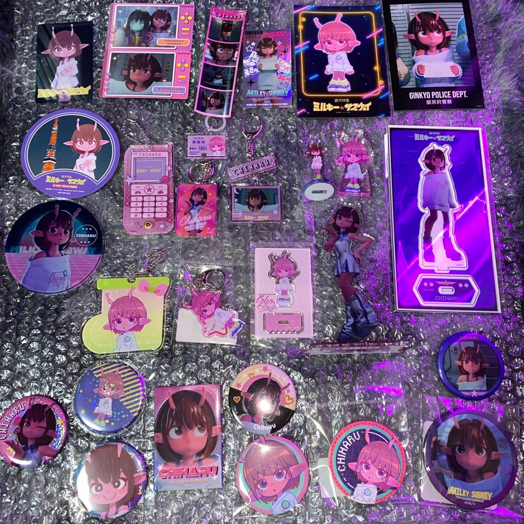 【チハル】 ミルキーサブウェイ ミルサブ 缶バッジ キーホルダー カード グッズ