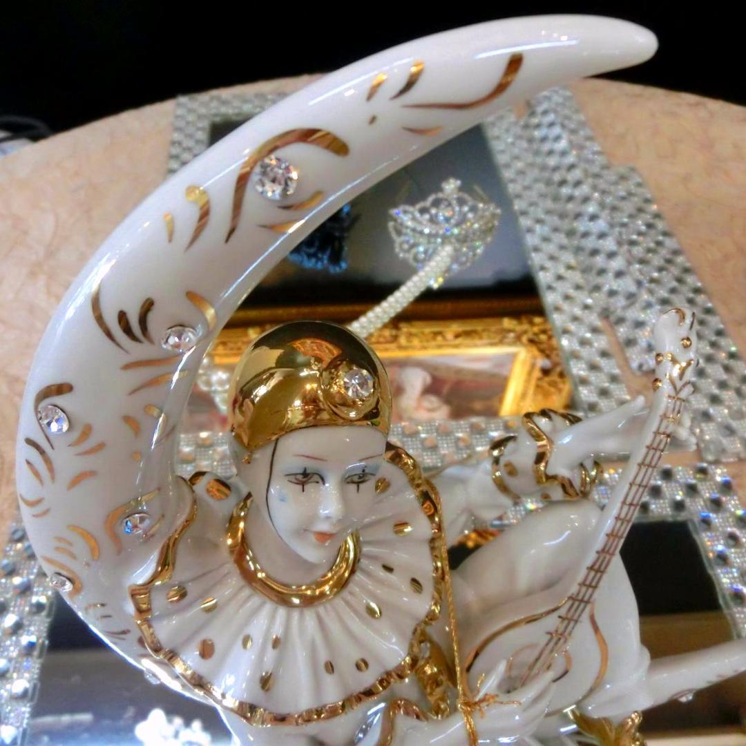 sabadin-vittorio　イタリア製　高級セラミック　ピエロオブジェ