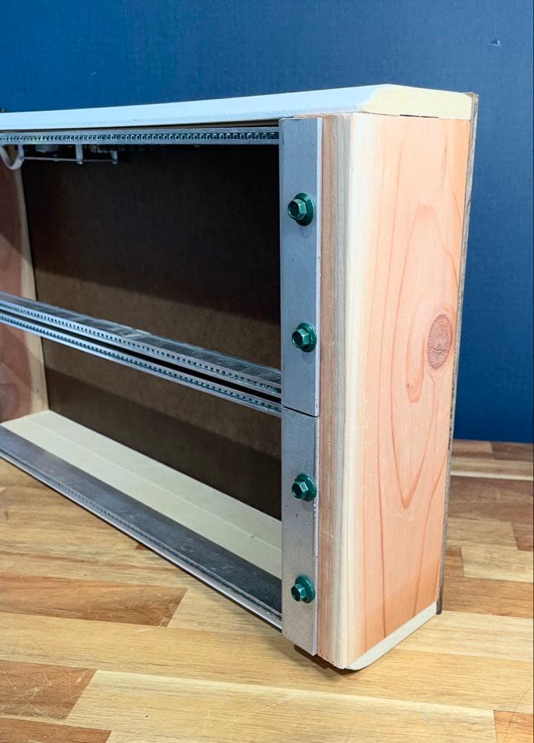 ユーロラック モジュラーシンセ ケース 6U 84HP 2段 電源付 ウッド