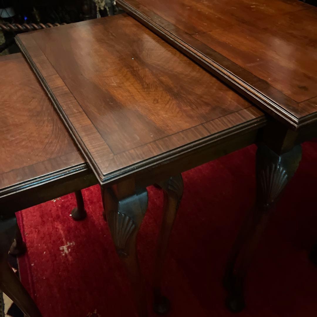 イギリスアンティーク　ネストテーブル　　マホガニーお値下げ‼️
