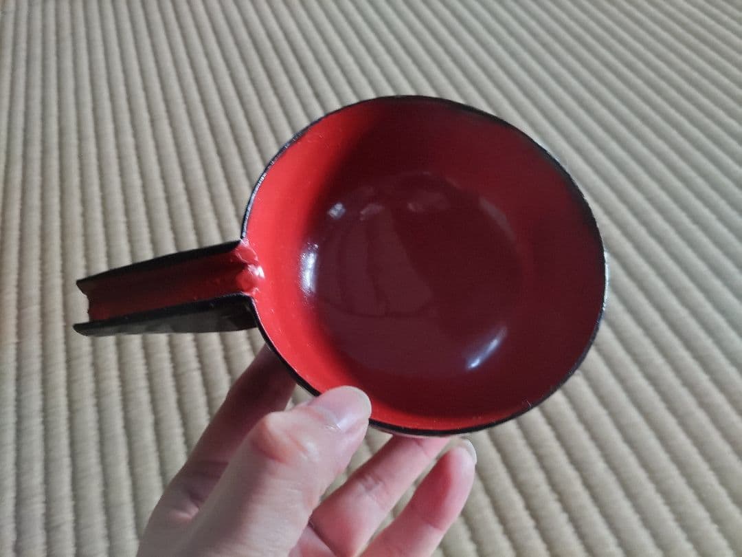 根来　漆　片口　江戸