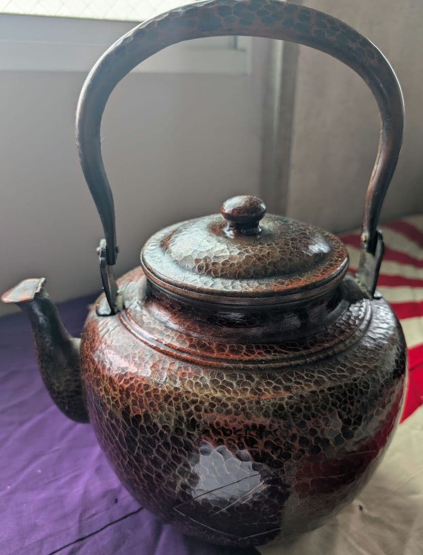 銅製やかん　工芸品　アンティーク　インテリア