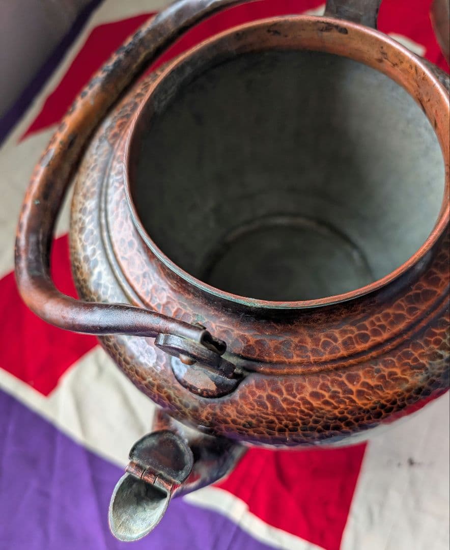 銅製やかん　工芸品　アンティーク　インテリア