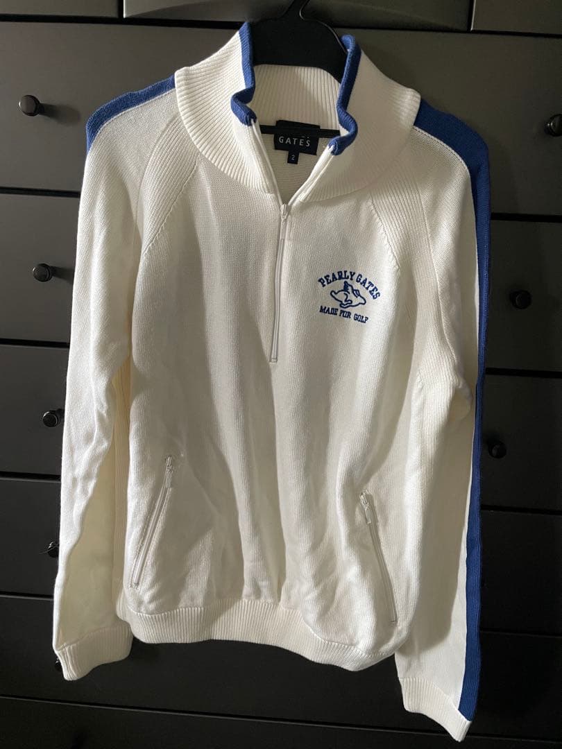 パーリーゲイツ ニットブルゾン ジップアップ サイズ2 美品 ゴルフウェア