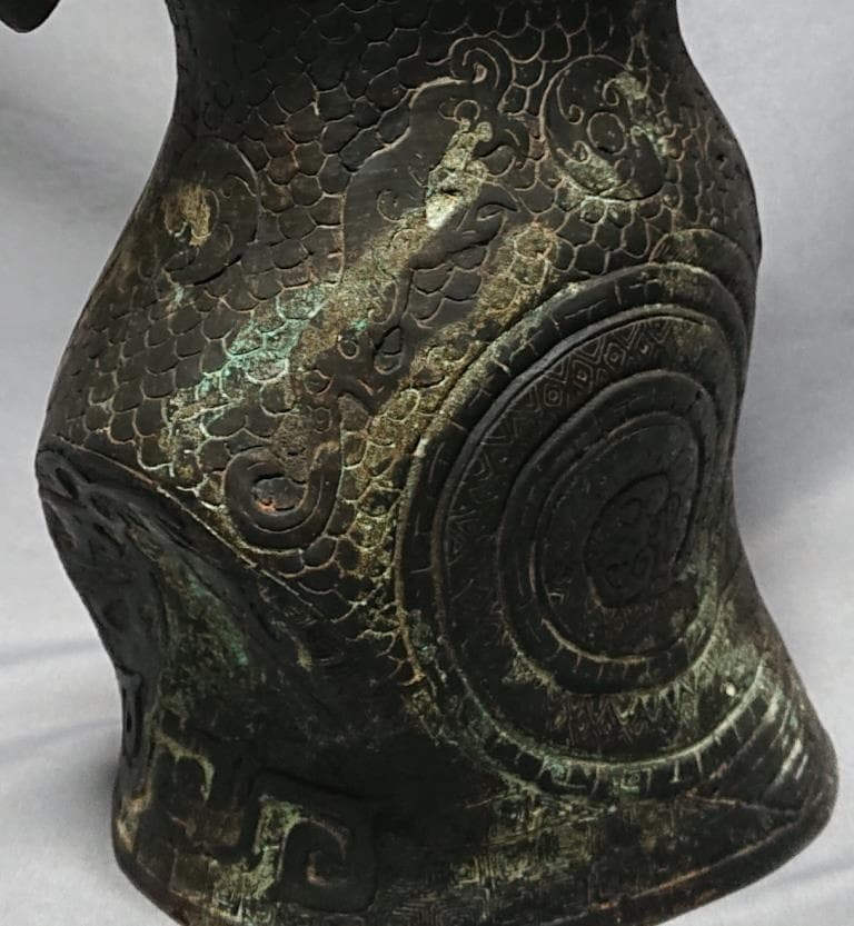 コレクター収集品　青銅　鳴物獣文　鳥形鐘