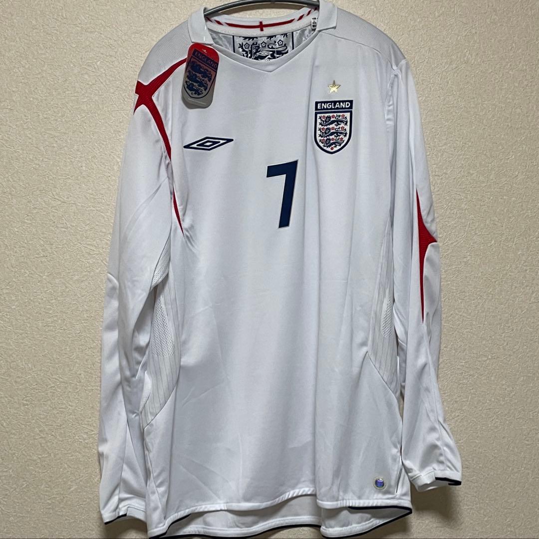【正規品】06W杯 ベッカム 長袖 海外XL 新品タグ付 ホーム イングランド