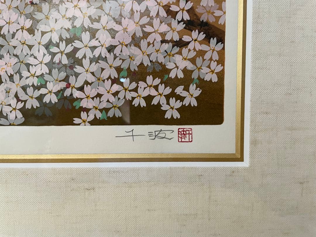 ☆絵画/版画☆◇即購入可能◇ セリグラフ　東京藝術大学教授　中島千波　不二櫻日和