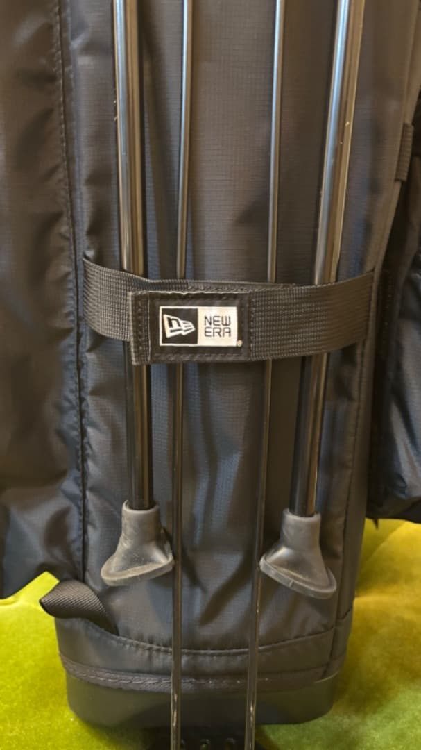 希少美品 NEW ERA ブラックゴールド スタンドキャディバッグ+レンジケース