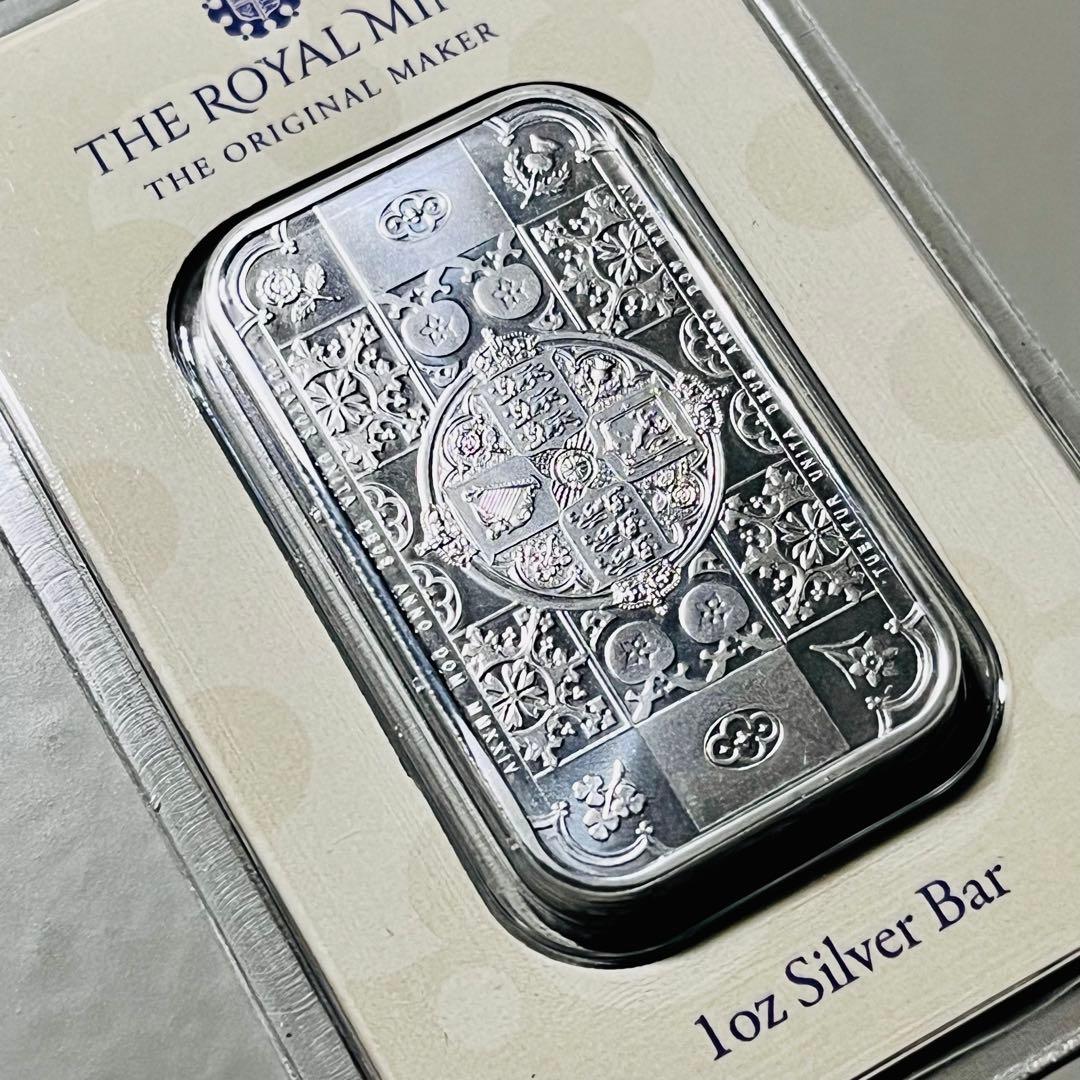 【限定発行】ゴシッククラウン 1オンス 銀貨 バー ロイヤルミント 純銀