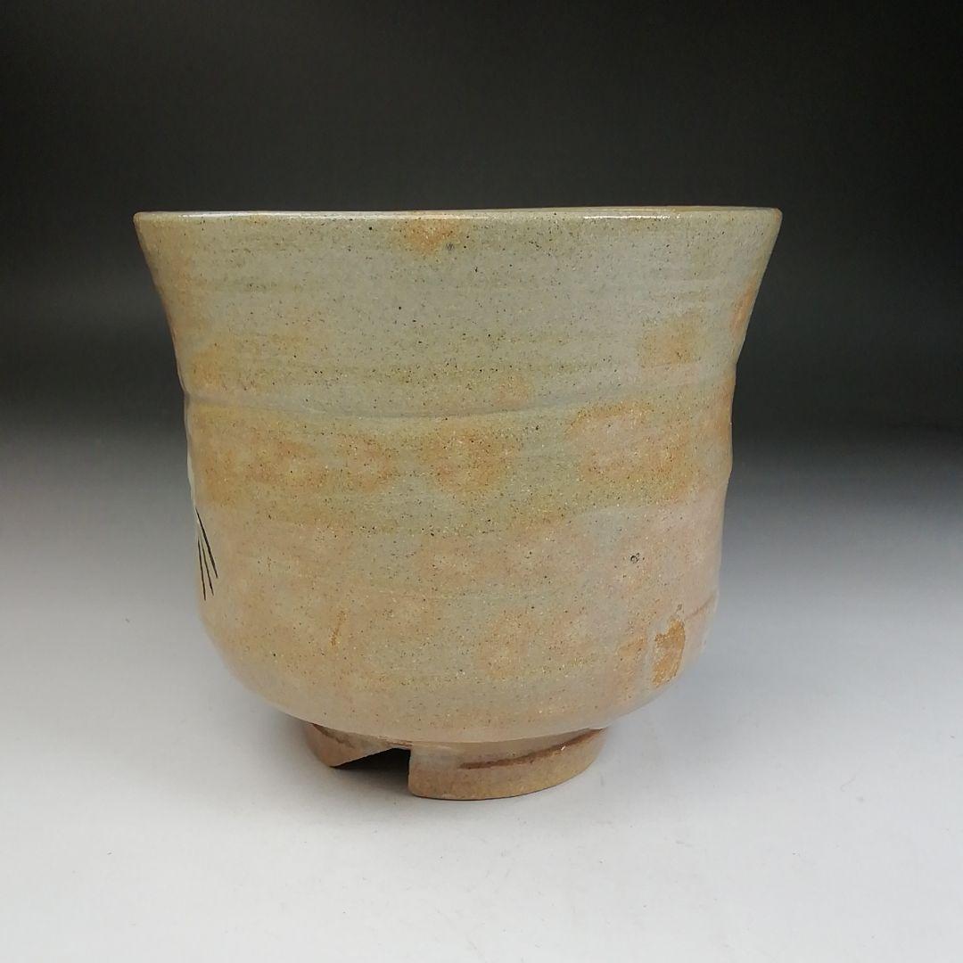 Ｔ９７８　茶碗　『立鶴』『筒茶碗』『廣州窯 造』　共箱　抹茶碗　茶道具