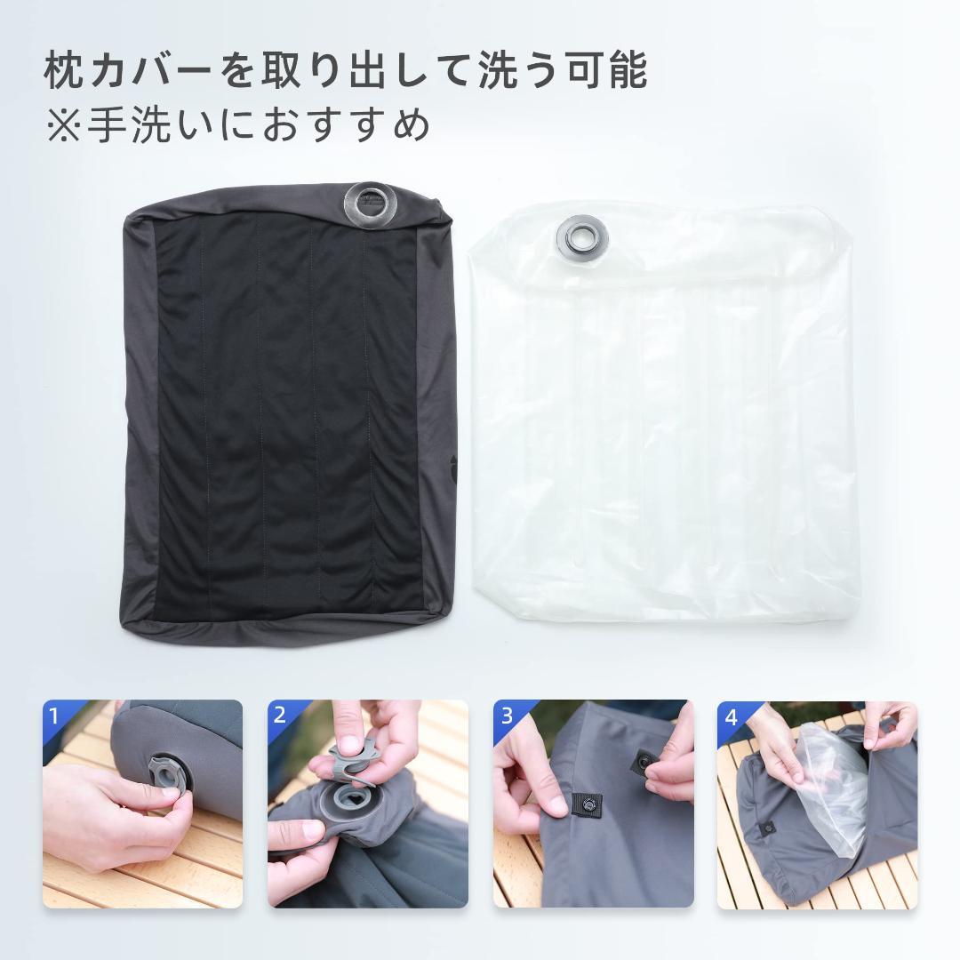 キャンプ枕 持ち運び便利 アウトドア エアーピロー 携帯枕