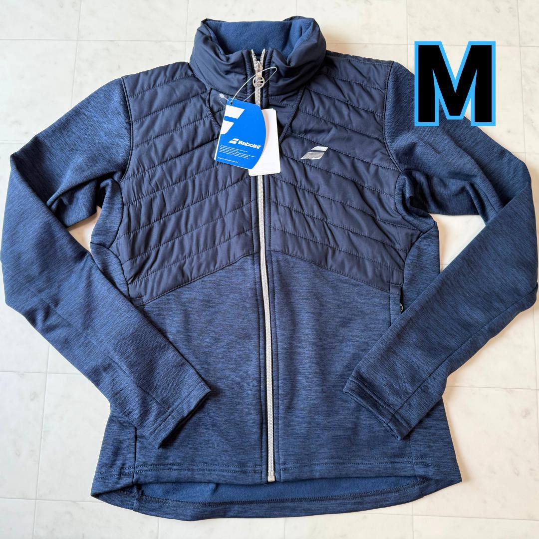 新品　Babolat ネイビー ジップアップジャケット　レディース　M　テニス