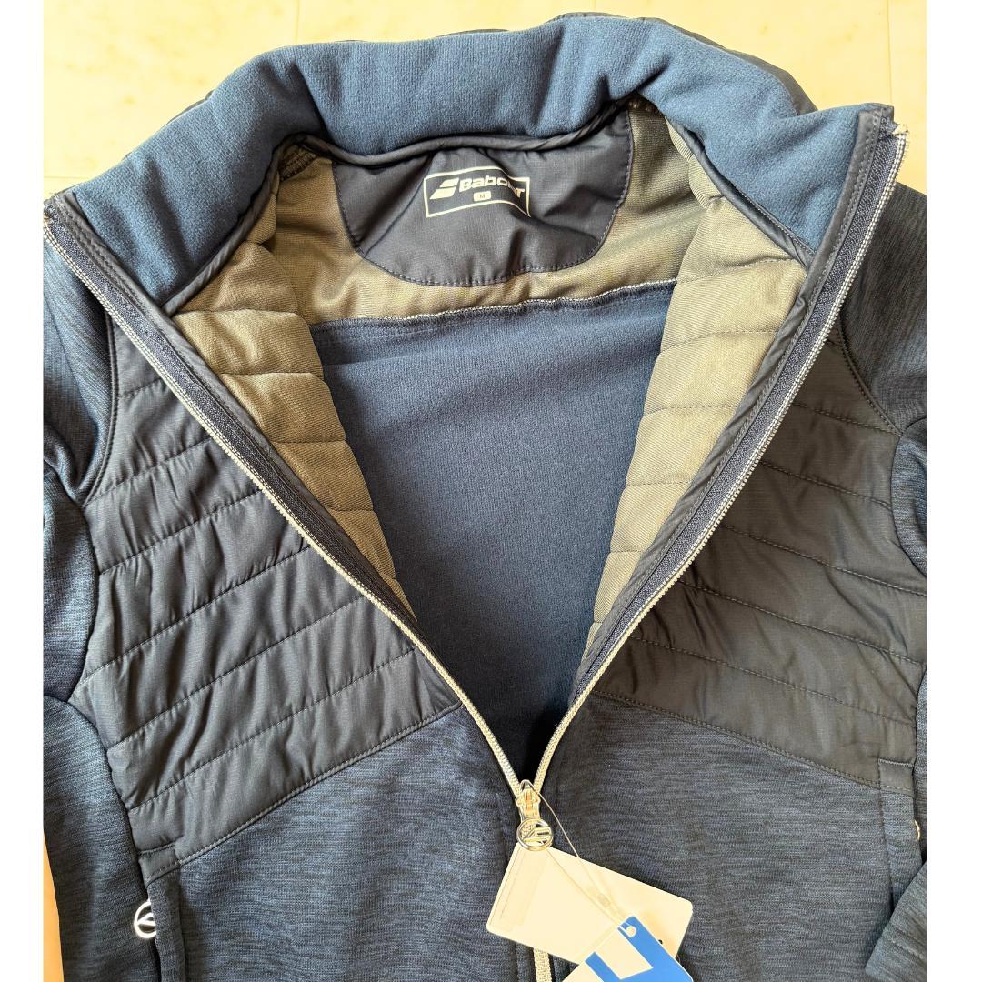 新品　Babolat ネイビー ジップアップジャケット　レディース　M　テニス