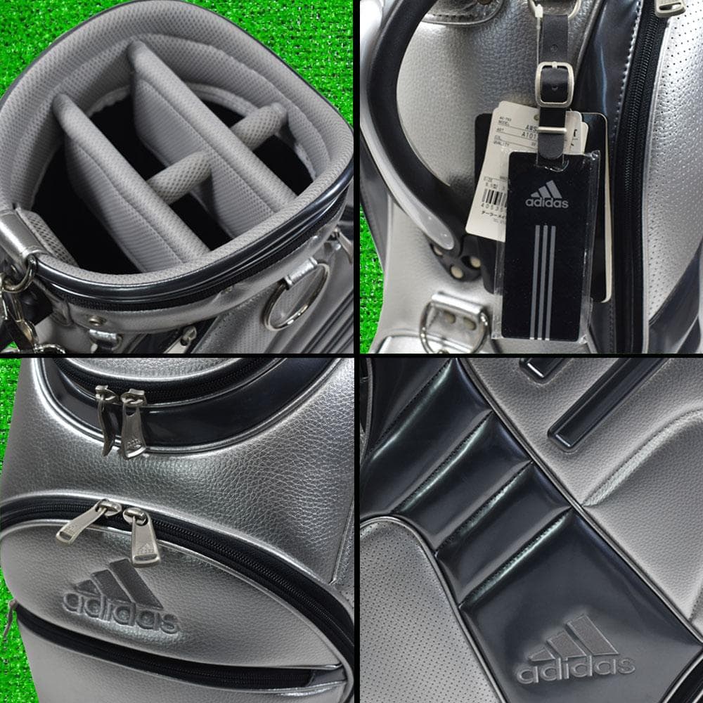 adidas アディダス キャディーバック９.５型【シルバー】新品！