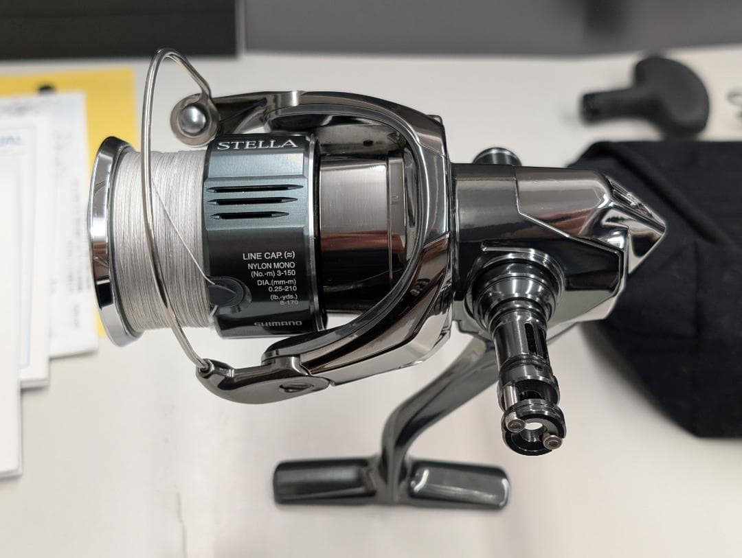 シマノ 22ステラ C3000XG & 社外ハンドルノブとリールスタンドセット