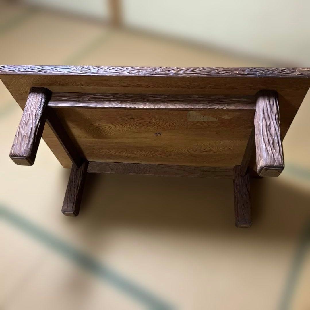 屋久杉長方形座敷机　刻印あり