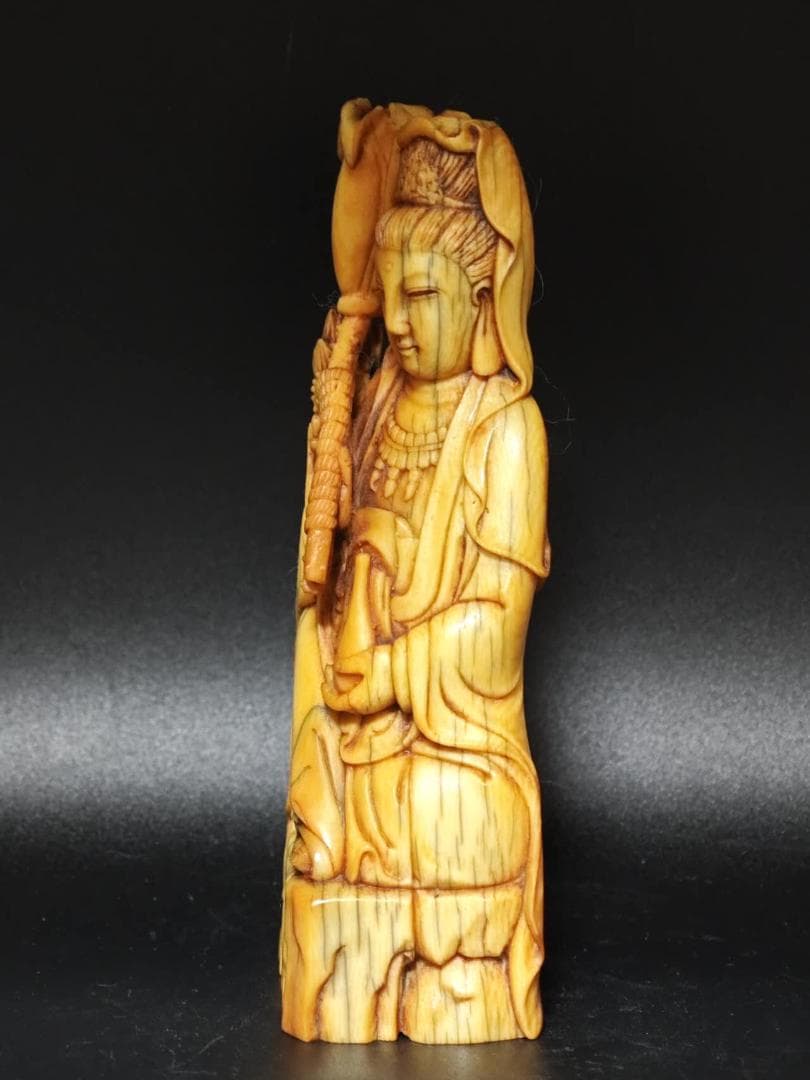 中国古美術　観音様　置物　唐物　仏教(F-36)