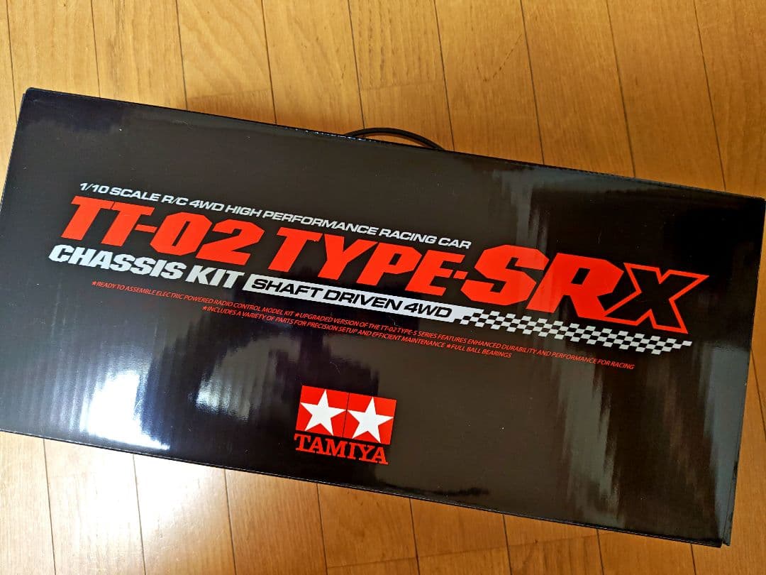 新品 OPパーツ付 TAMIYA TT-02 TYPE-SRXシャーシキット
