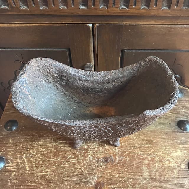 骨董 フラワーベース 花器 脚付 古道具 ヴィンテージ 希少 器 置物