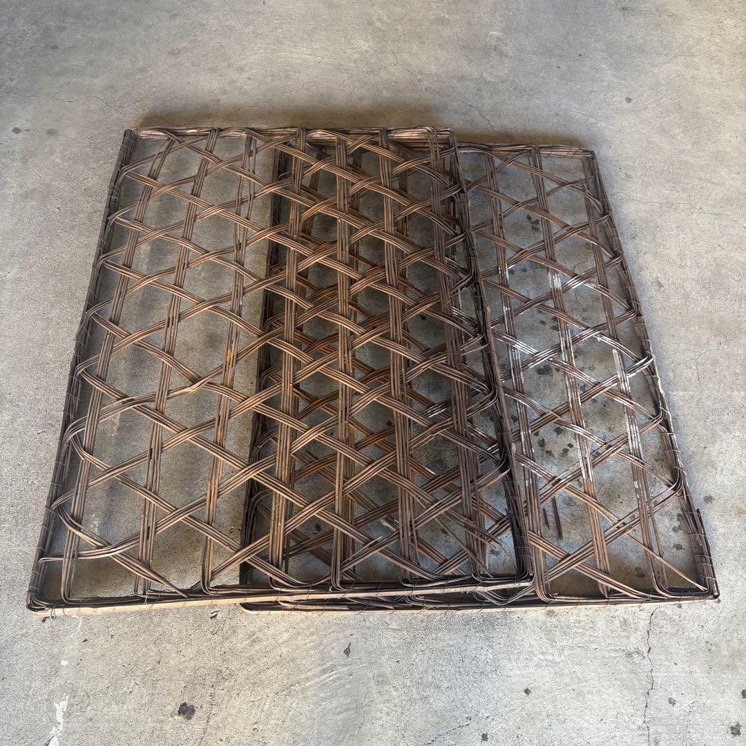 【希少】養蚕用の籠 2枚セット アンティーク レトロ