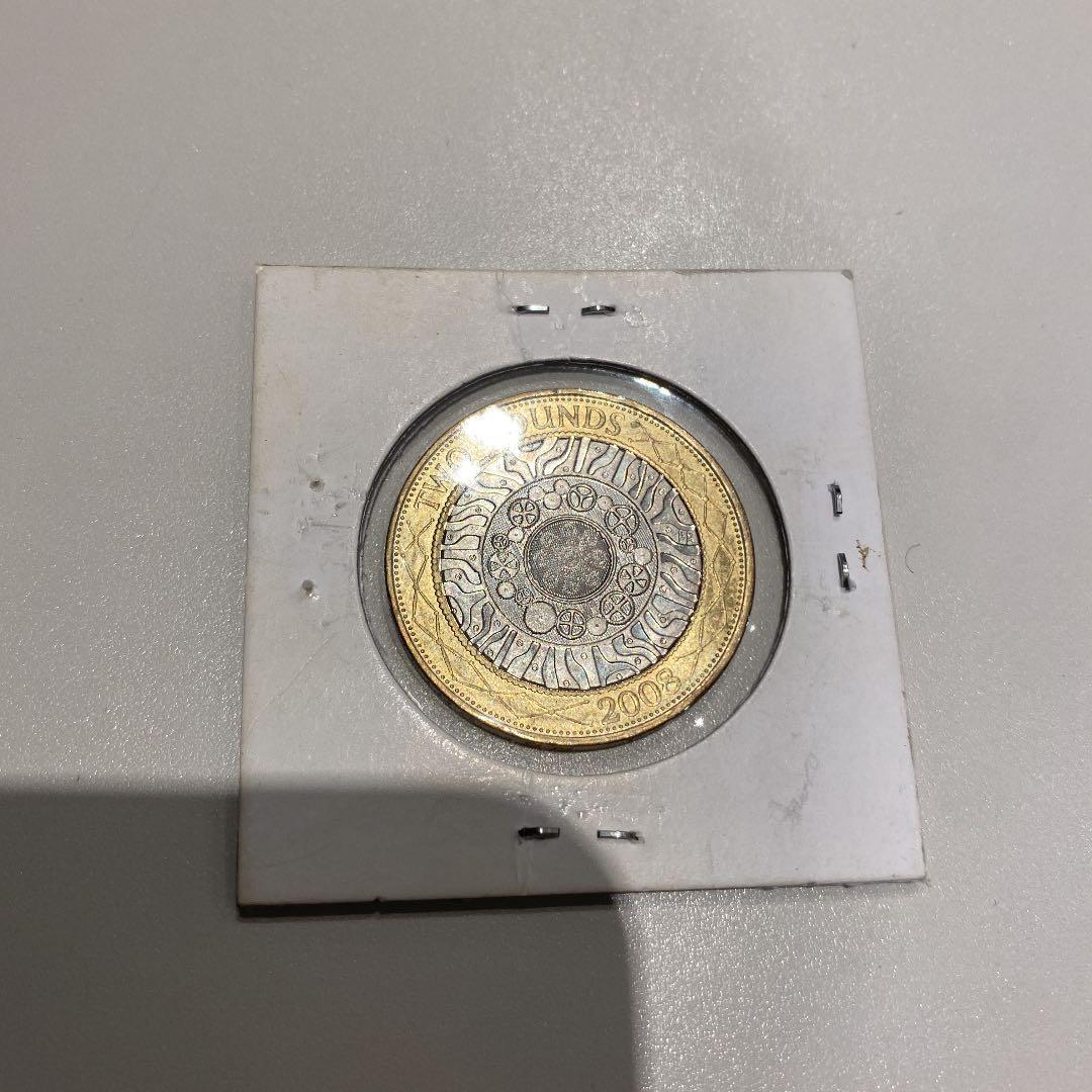 アンティーク　イギリス　POUNDS 旧硬貨　外国古銭　2008年　資産