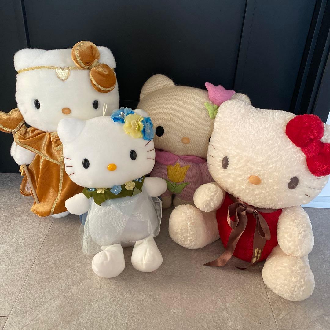 サンリオ ハローキティ ぬいぐるみ 4個まとめ売り 平成レトロ品 ビンテージ