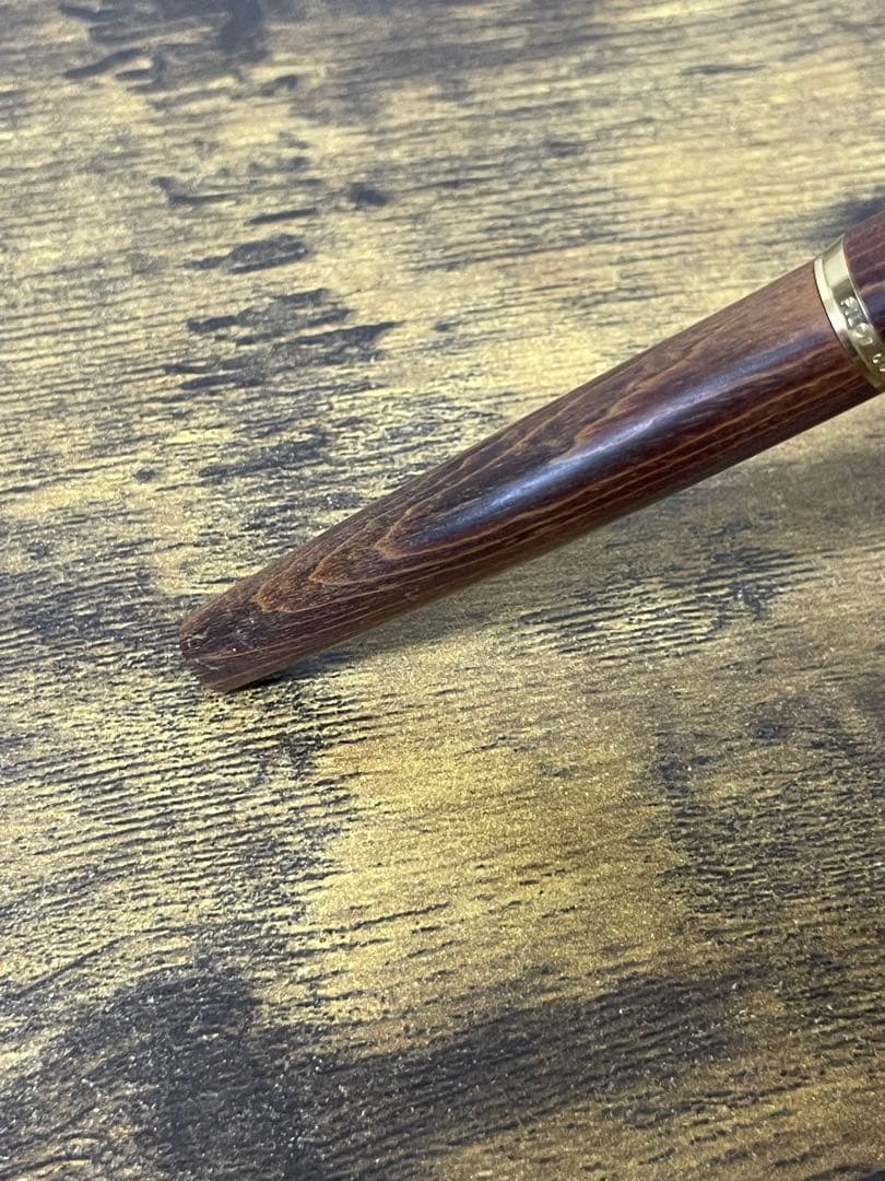 美品　1971年製　初代カスタム　高級天然　イタヤカエデ 大型18金　F 万年筆