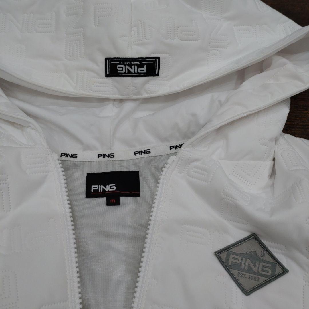 PING フード付きホワイトジャケット