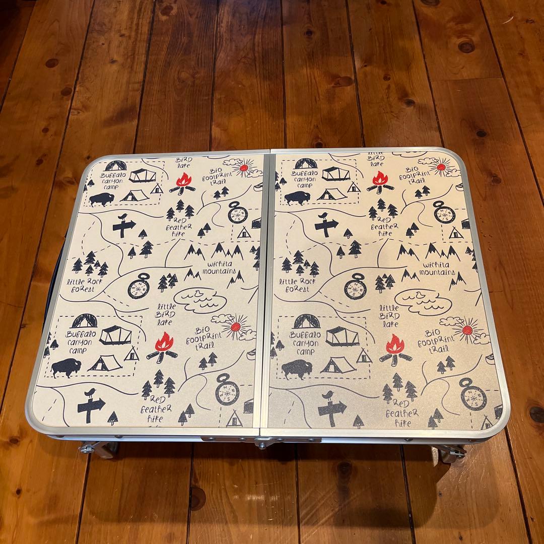 【希少柄/未使用品】Coleman ミニテーブル プラス キャンプマップ柄