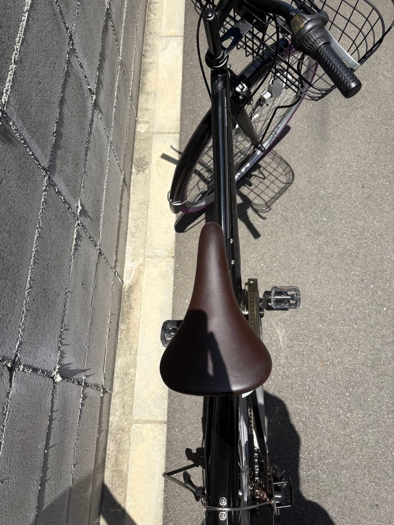 新品タイヤ&サドル　 クロスバイク　BK×purple
