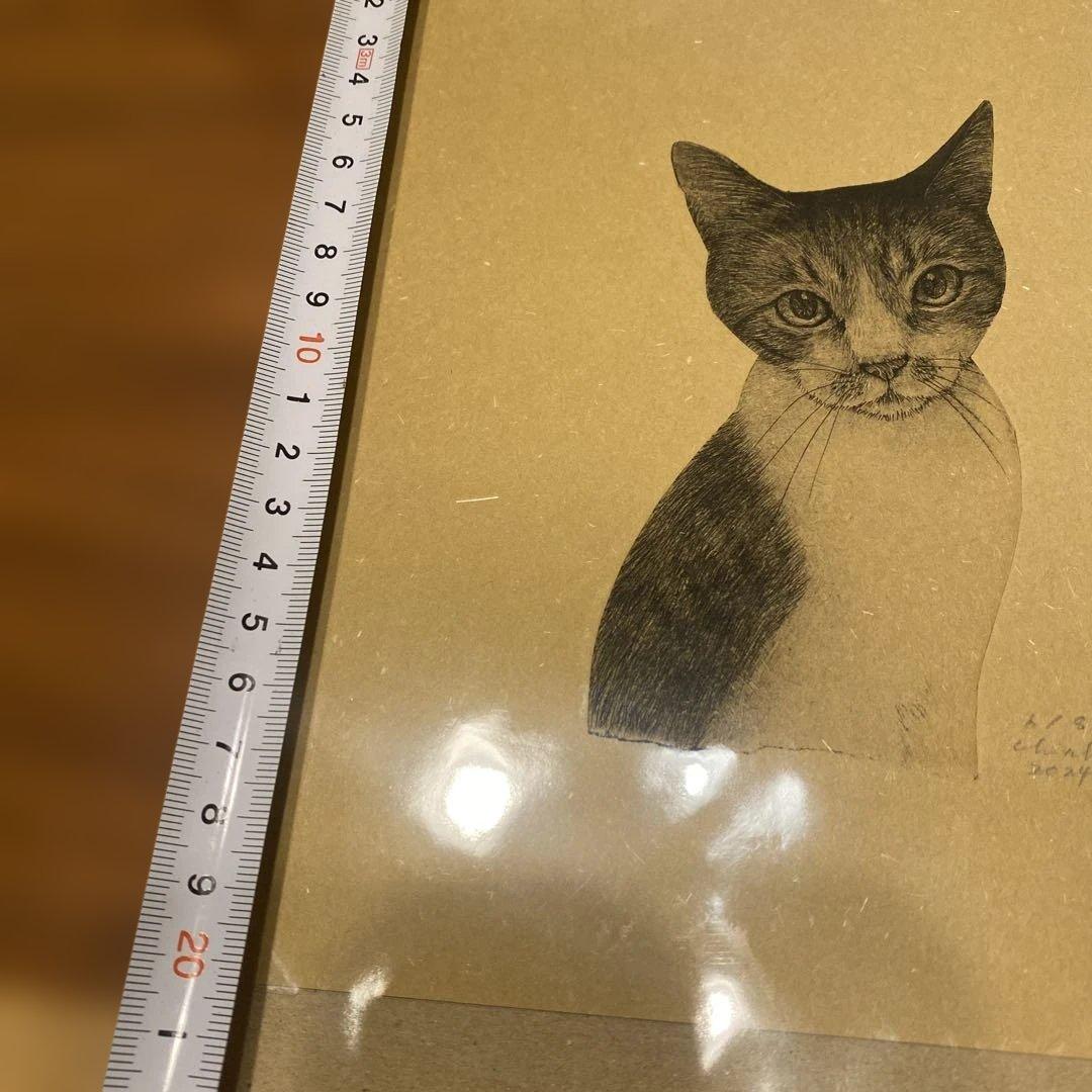 坂本千明さん　猫　紙版画