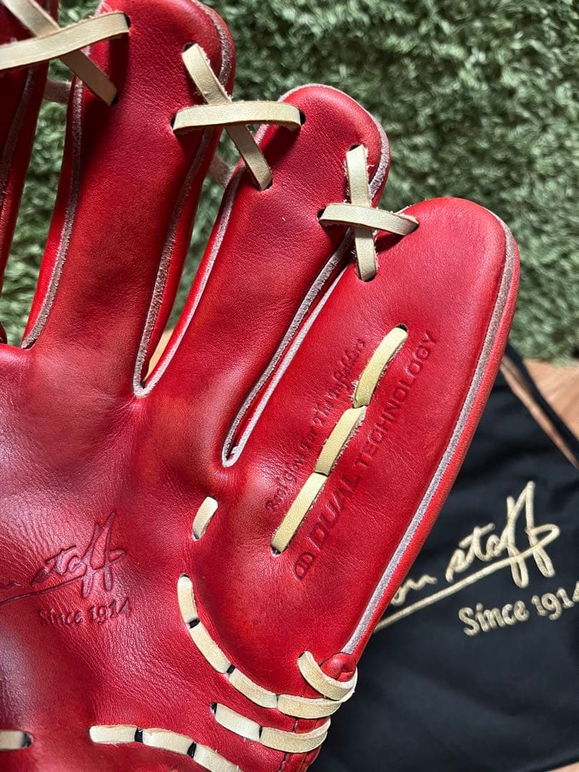 ウィルソンスタッフ デュアル 硬式内野手用DK型 Eオレンジ×キャメル