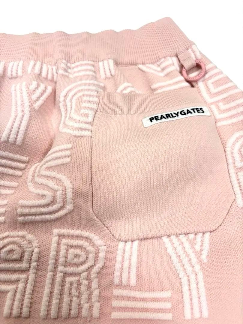 【美品】パーリーゲイツ セットアップ ニット スカート ピンク ロゴ 0 S