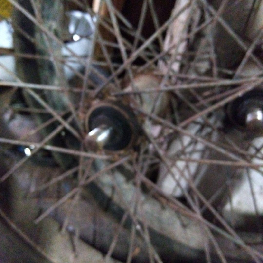 昭和レトロアンティーク　リヤカー　年代物　タイヤホイールのみ゙