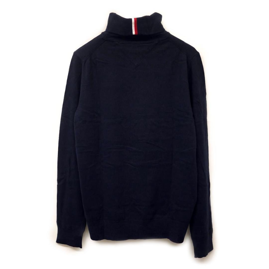 トミーヒルフィガー カシミヤ混 タートルネック ニット ネイビー L ゴルフ