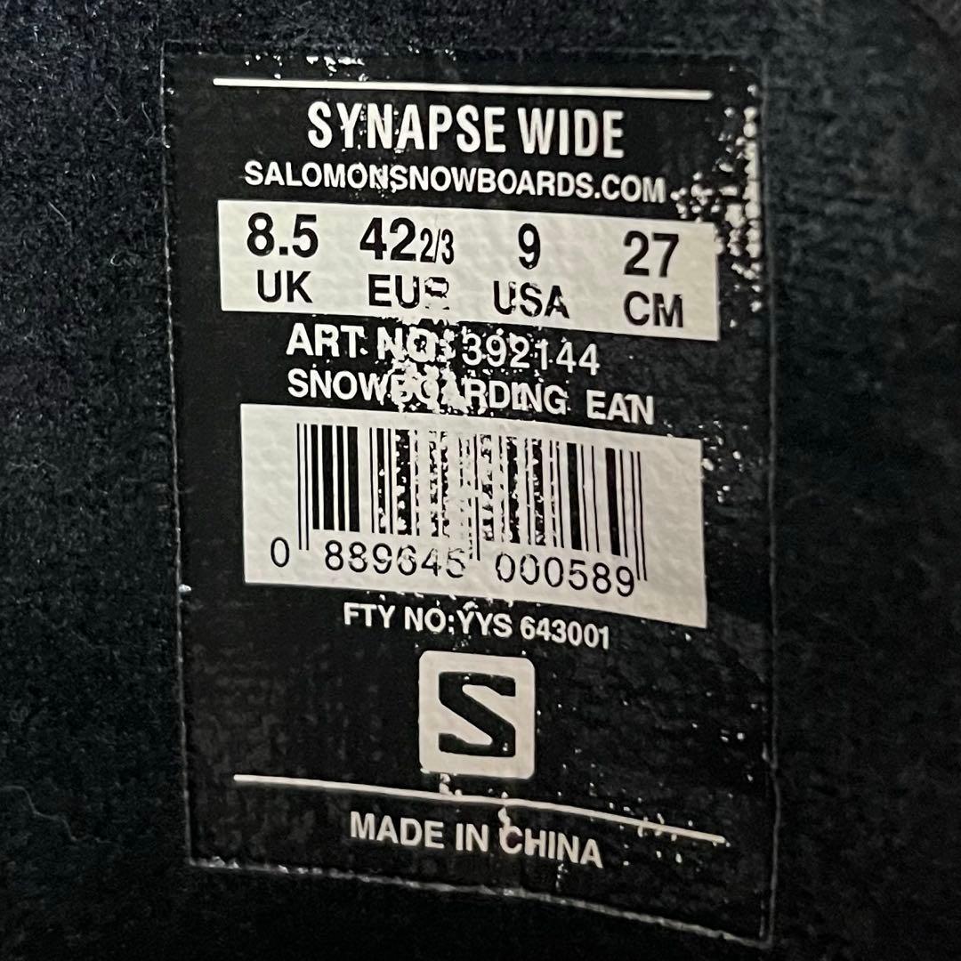 【即日発送】SALOMON スノボブーツ SYNAPSE WIDE 27.0cm