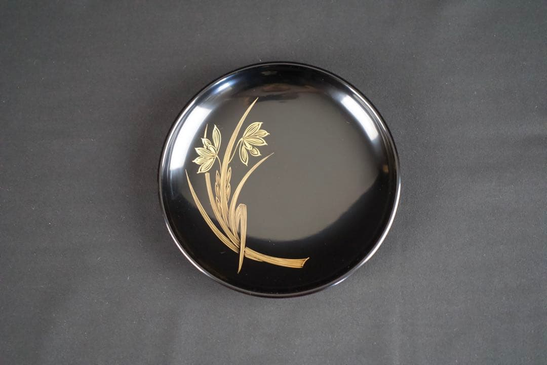 【8月31日まで】輪島塗 蘭沈金 銘々皿 5客 わじま 龍 作