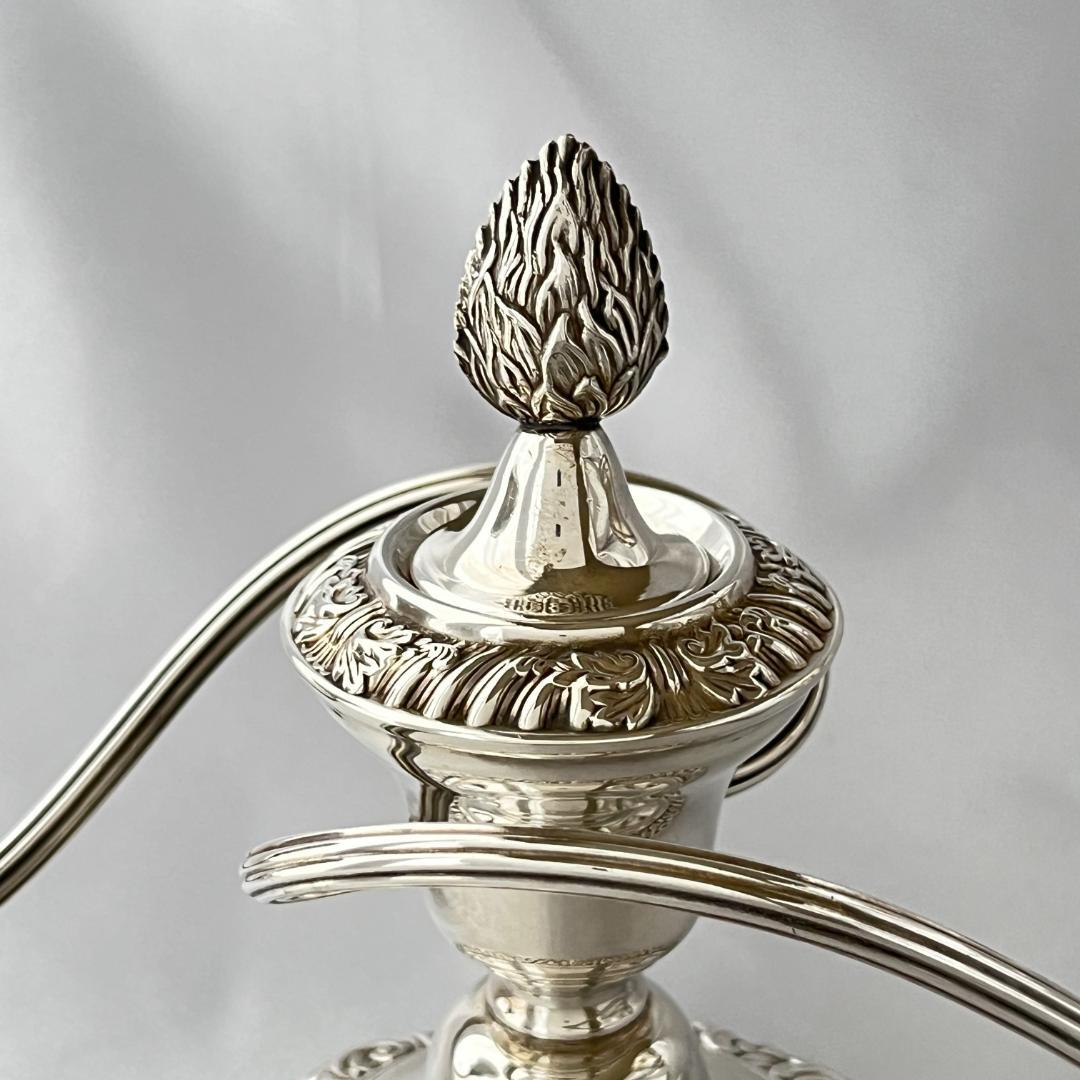 【英国】ビクトリアン キャンドルスタンド トリプルホルダー 火消し