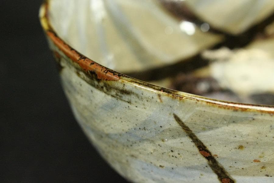 古美術 乾山 鉄絵 菓子鉢 仕服付 茶道具伝来(ZE590)