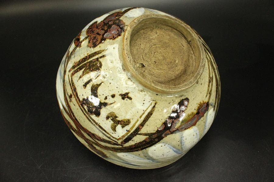 古美術 乾山 鉄絵 菓子鉢 仕服付 茶道具伝来(ZE590)