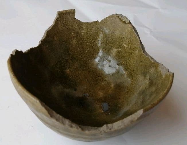 古唐津　小山路青手茶碗(発掘手)➁