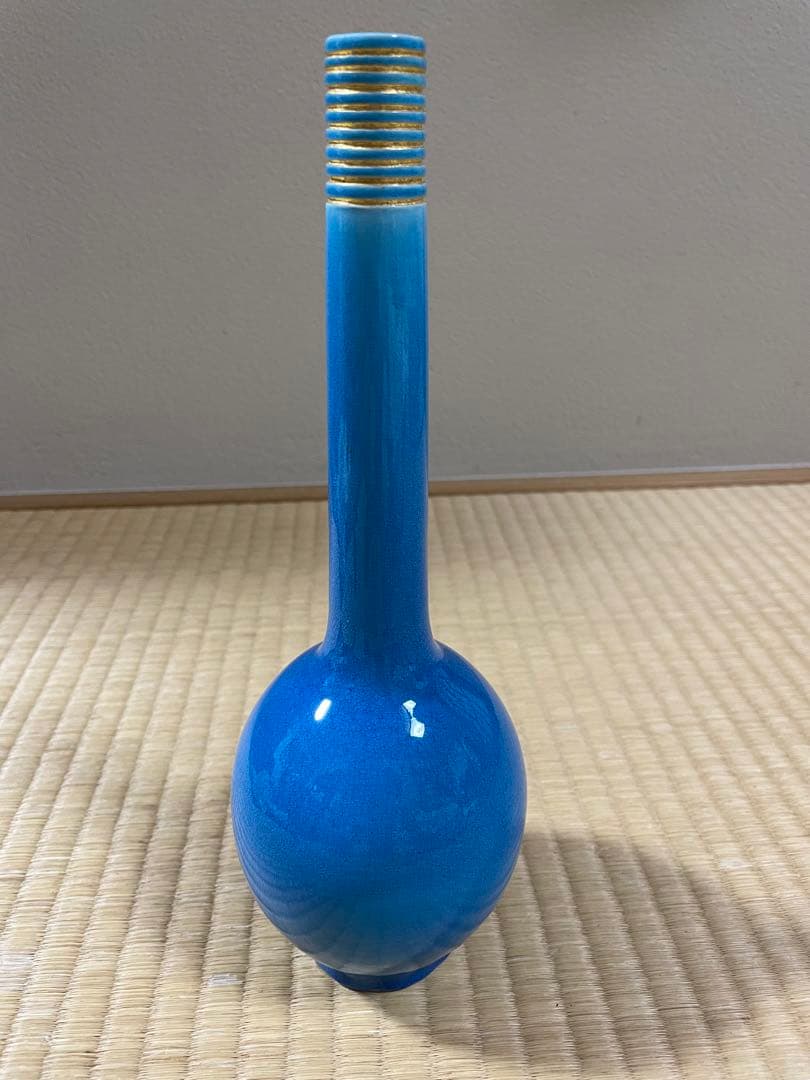 茶道具 永楽善五郎　交趾鶴首 花入