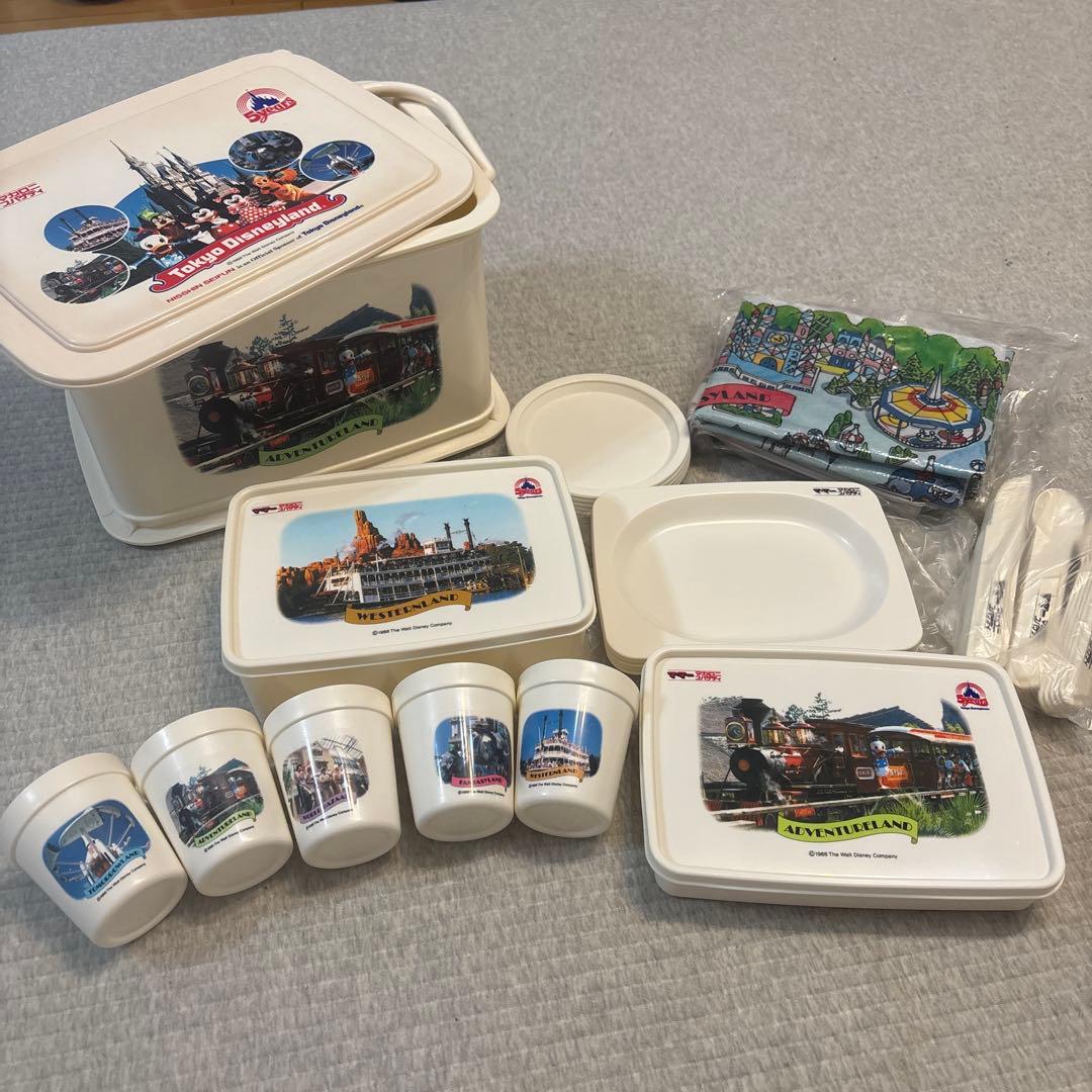東京ディズニーランド 収納ボックス　ピクニックセット　5周年　レア