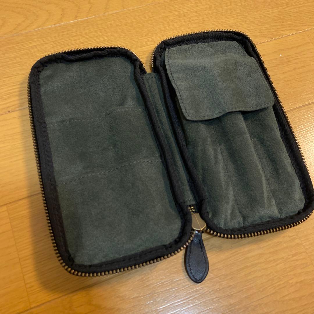 &Liebe ジップペンケース　栃木レザー　中古極美品